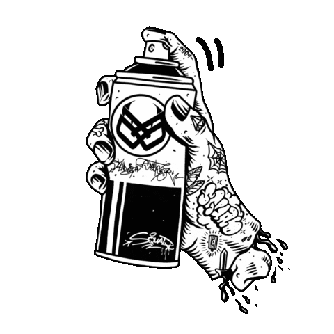 rialfadjrial giphyupload yeah zombie graffiti Sticker