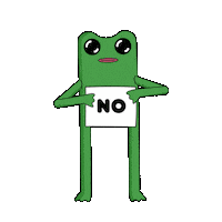 Not Happening No Way Sticker by fwogs