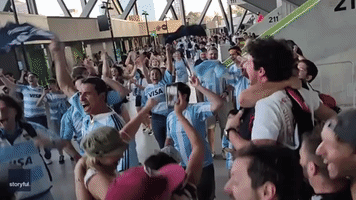 Argentina Fans Celebrate First Win Against All Blacks