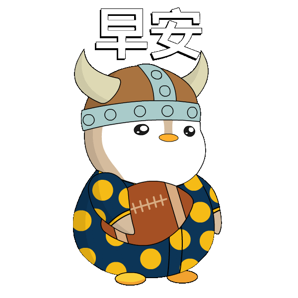Penguin Gm Sticker by Pudgy Penguins