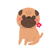 happy dog Sticker by Dita W. Yolashasanti