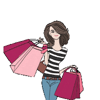 happy shopping Sticker by Banananina
