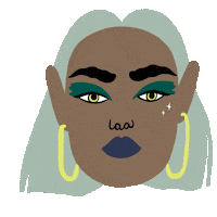 green hair girl Sticker by Big Limb Lady