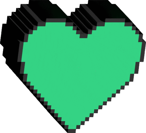 Green Heart Sticker by imagiLabs