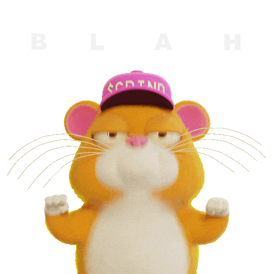 Blah Blah Blah Hamster Sticker by Grind