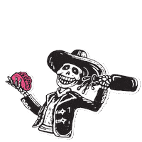 pinktaco pink drink miami skull Sticker