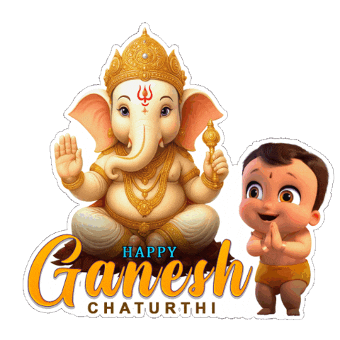Vinayaka Chaturthi Celebration Sticker by Chhota Bheem