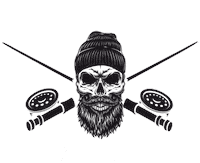 Skull Hipster Sticker by fishline_se