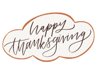 thanksgiving calligraphy Sticker by Feather Park Lettering