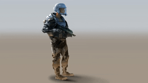 artwithbyte giphyupload enhanced soldier united nations peacekeeper GIF