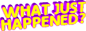 What Just Happened Wtf Sticker by GIPHY Text