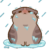 Sad Neko Sticker by Bichi Mao