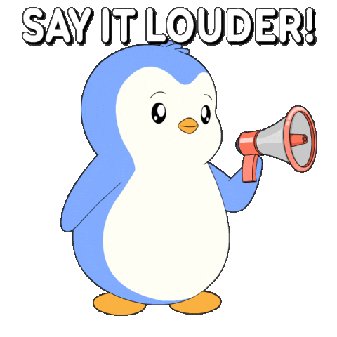 Preach Turn Up Sticker by Pudgy Penguins