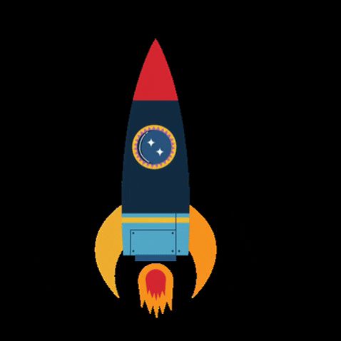 BuumiPlayscape giphygifmaker rocket outer space buumi GIF