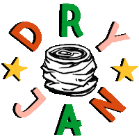 Dry January Beer Sticker by Golden Wolf