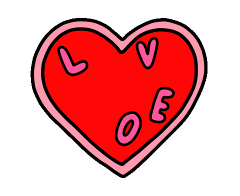 Heart Love Sticker by Poppy Deyes