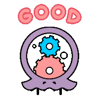 happy gear Sticker by heehee.m