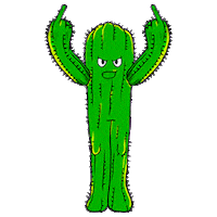 skate cactus Sticker by Siluns