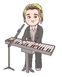 Piano Sticker by rico