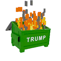 Donald Trump Fire Sticker by Creative Courage