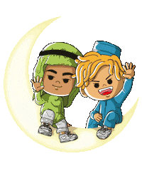 Moon Hello Sticker by SugarGang