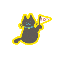 Happy Fight Sticker by Tim Pamflet