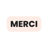 Merci Sticker by Sandra Le Coq