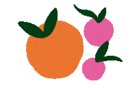 Orange Fruit Sticker by withloveak