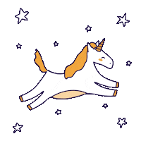 MargoZonderT stars unicorn margozondert Sticker