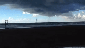 Twin Waterspouts Seen Off Tuscan Coast