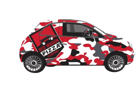 redwagonpizzaCo giphygifmaker pizza ddd delivering happiness GIF
