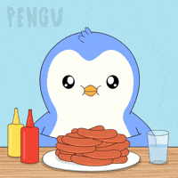 Hungry Hot Dog GIF by Pudgy Penguins