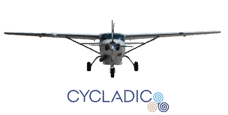 Travel Fly Sticker by FlyCycladic