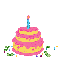Celebrate Happy Birthday Sticker by Holler Studios