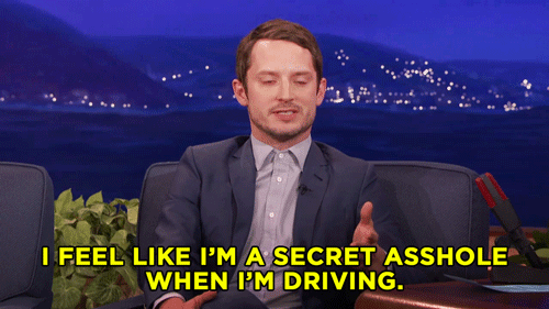 driving elijah wood GIF by Team Coco