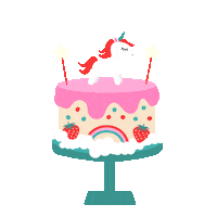 Celebrate Happy Birthday Sticker by Jessica Lau