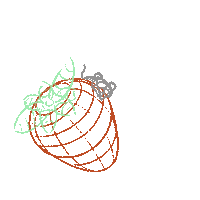 kat-vita red green drawing fruit Sticker