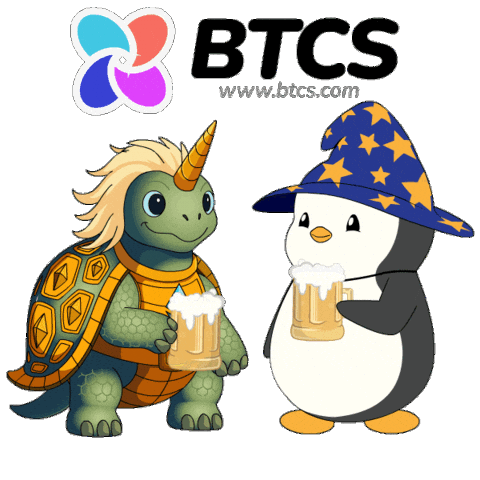 Cheers Crypto Sticker by Pudgy Penguins