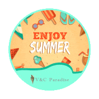 Summer Beach Sticker by V&Cparadise