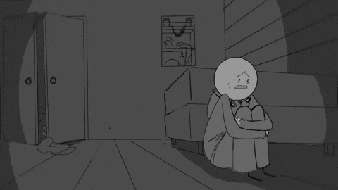 Scared Hiding GIF by CC0 Studios