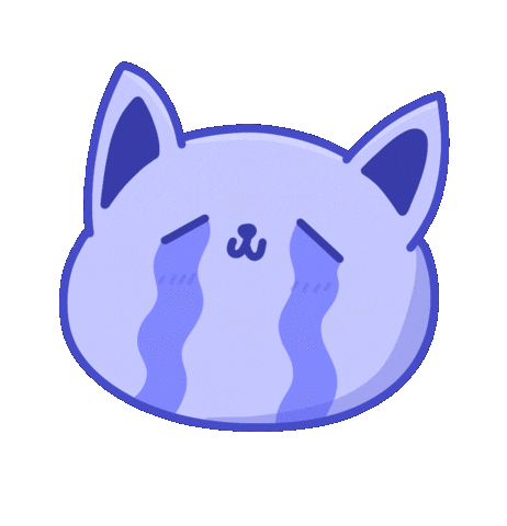 Sad Cat Sticker by Demic