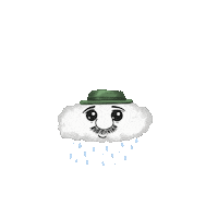 renelopezart rain hat cloud l Sticker