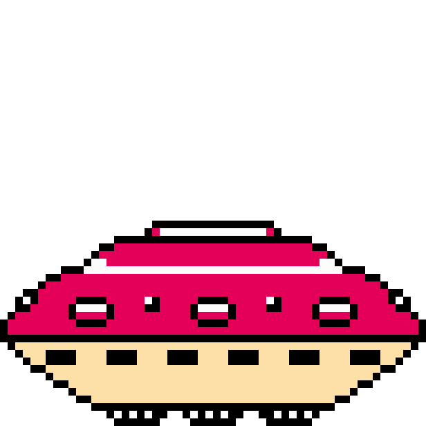 JavaJake pixel nintendo boss ufo Sticker