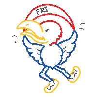 Happy Kansas Basketball Sticker by University of Kansas