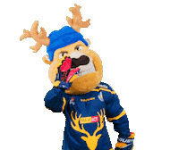 Deer Jumping Sticker by Tilburg Trappers