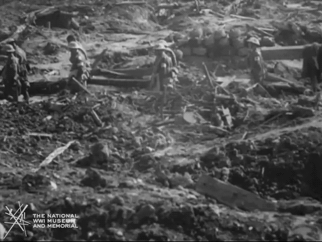 NationalWWIMuseum giphyupload black and white military battlefield GIF