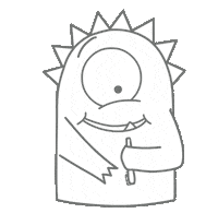Monster Brushing Teeth Sticker by Breden Kids