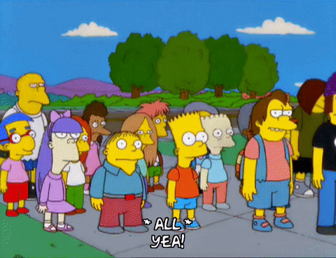 happy bart simpson GIF