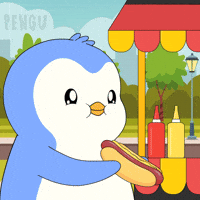 Hungry Hot Dog GIF by Pudgy Penguins