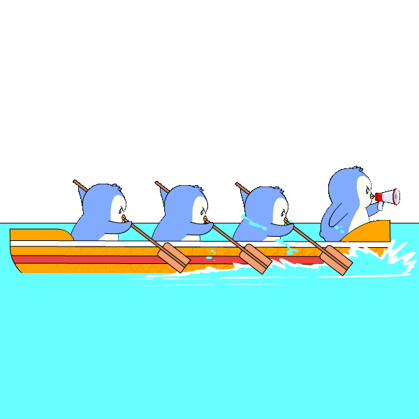 Huddle Up War Sticker by Pudgy Penguins